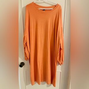 Old Navy Loose Vintage Garment-Dyed Long-Sleeve T-Shirt Shift Dress